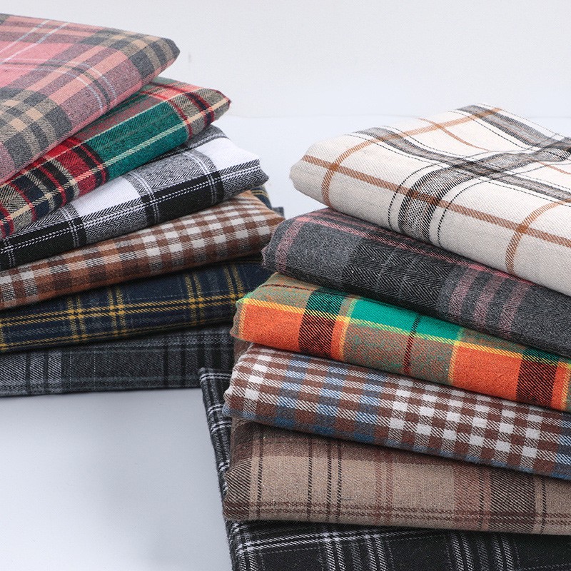 Sewing Tweed Fabric - High Quality Scottish Plaid Blended Cotton