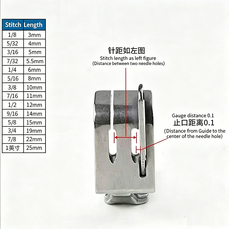 Sewing Machine Needle - Right Edge Guide Presser Foot 0.1