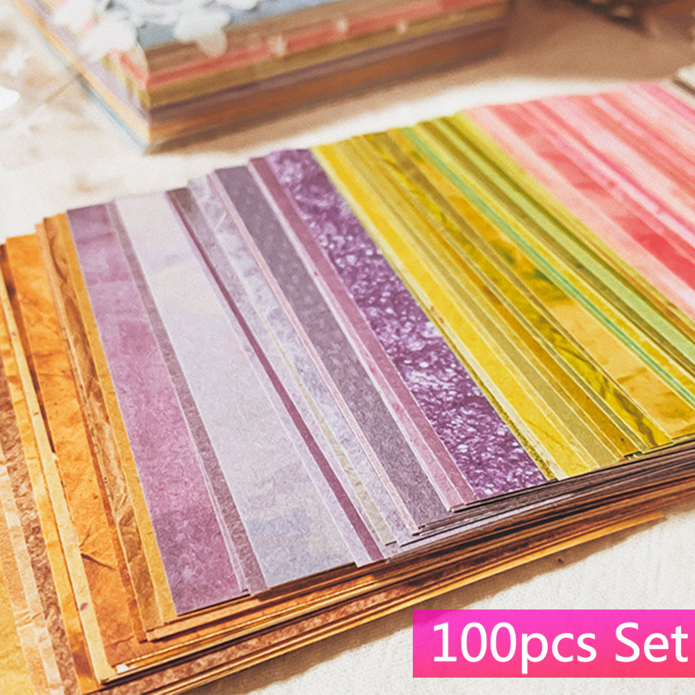 Pattern Tissue Paper - 100 Pcs Colorful Texture Background Craft