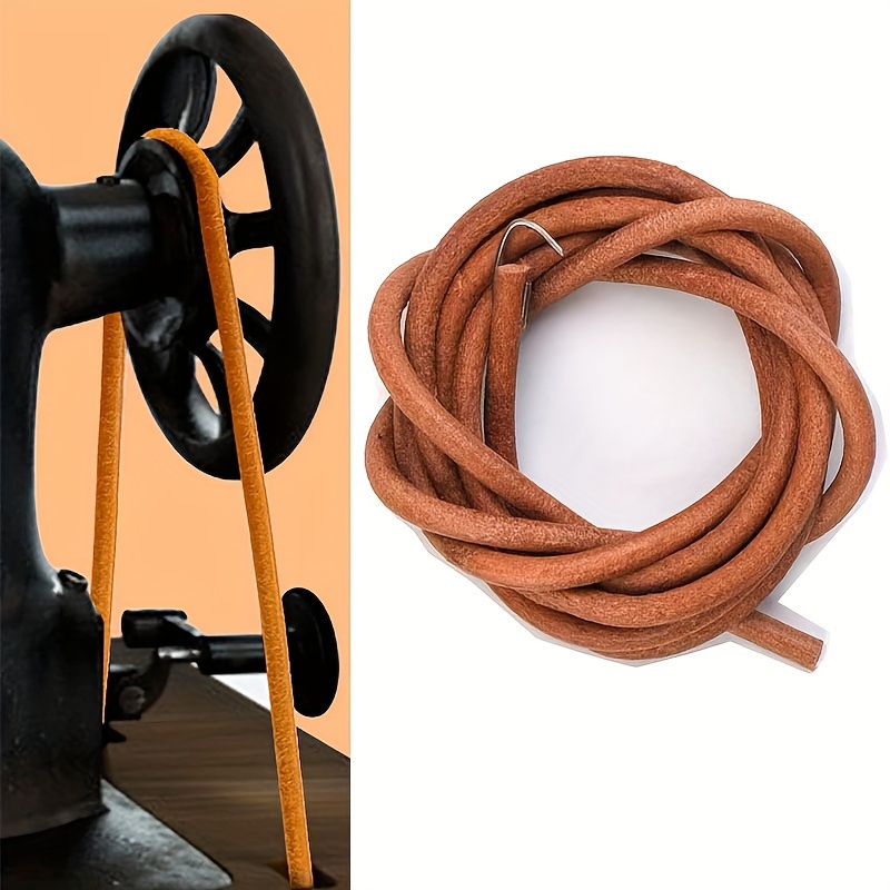 Textile Sewing Machine - Durable brown cowhide pedal sewing machine