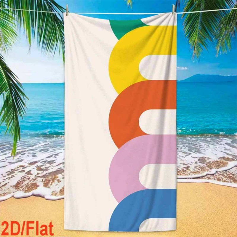 Century Textile & Sewing Supply - Mid Century Abstract Style Curved Rainbow