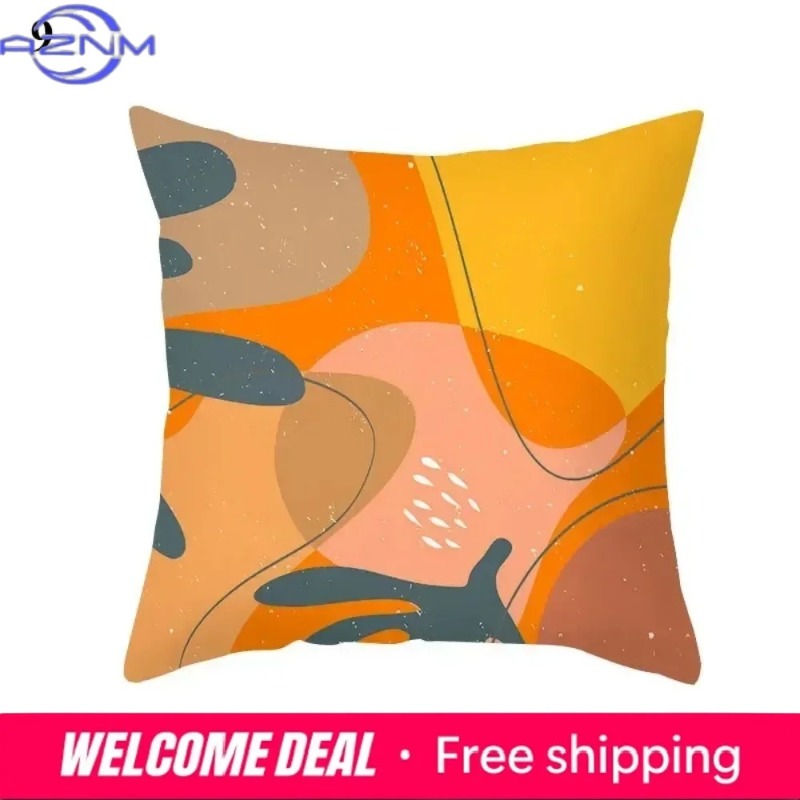 Boho Orange Abstract Cushion C - Century Textile & Sewing Supply recension och pris