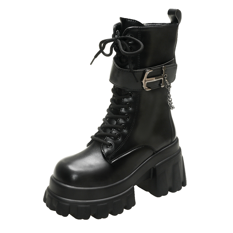 11cm Woman Hidden Wedges Boots - Sewing Latex recension och pris