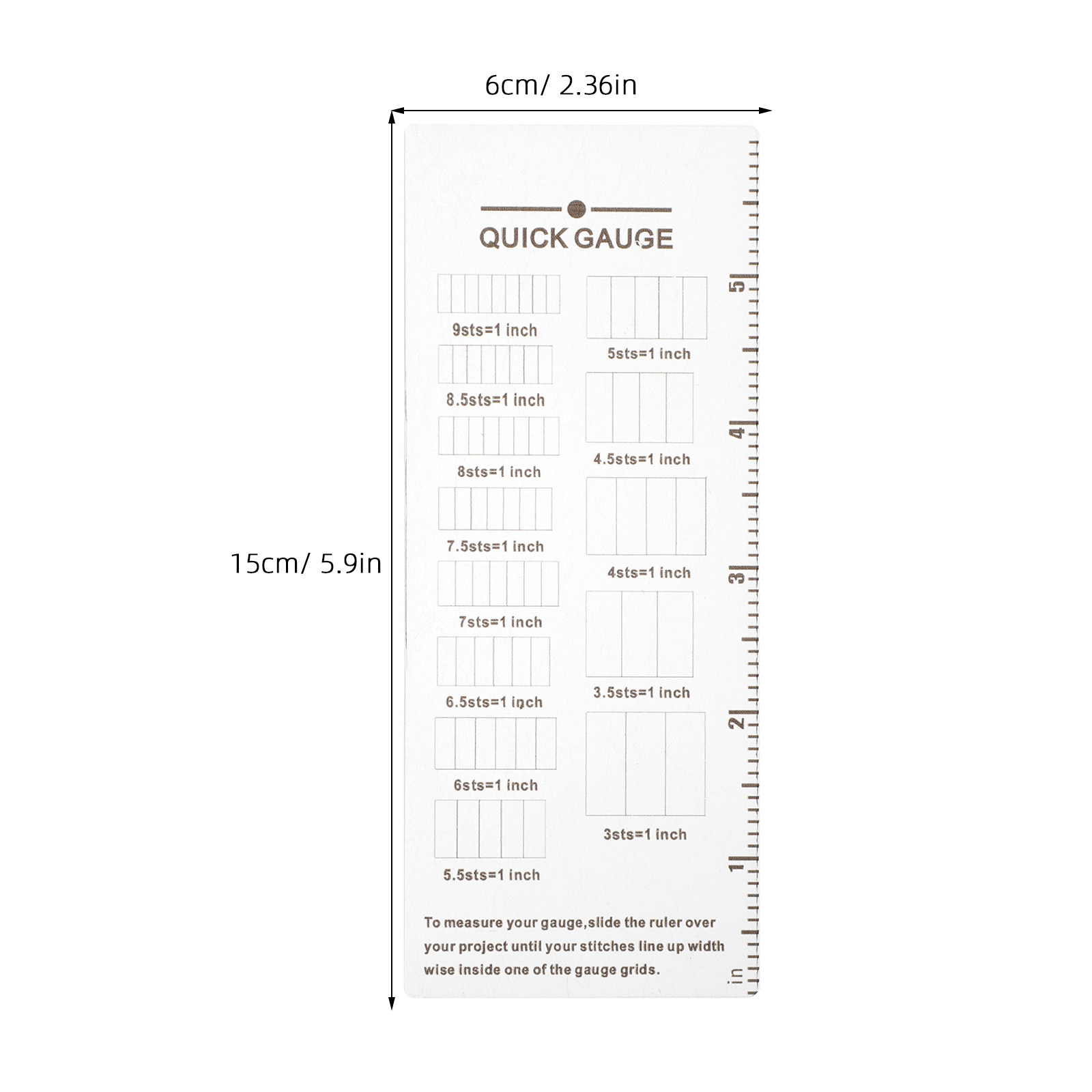 2Pcs Knitting Gauge Ruler Acry - Sewing Gauge Ruler recension och pris