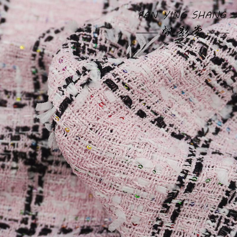 Pink Classical Big Plaid Color - Sewing Tweed Fabric recension och pris