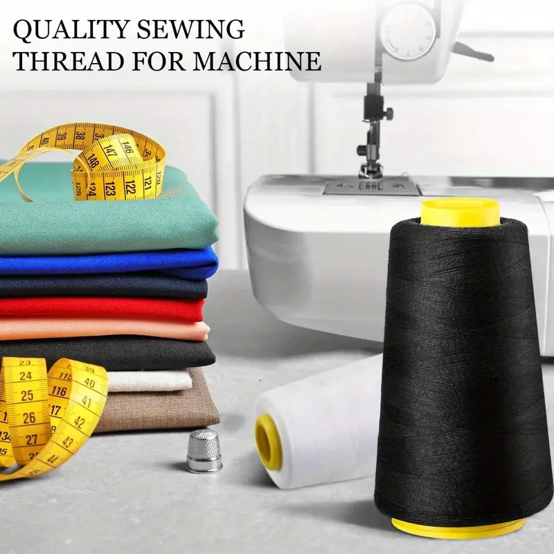 3 Black + 3 White Overlock Thr - Serger Thread Cone recension och pris