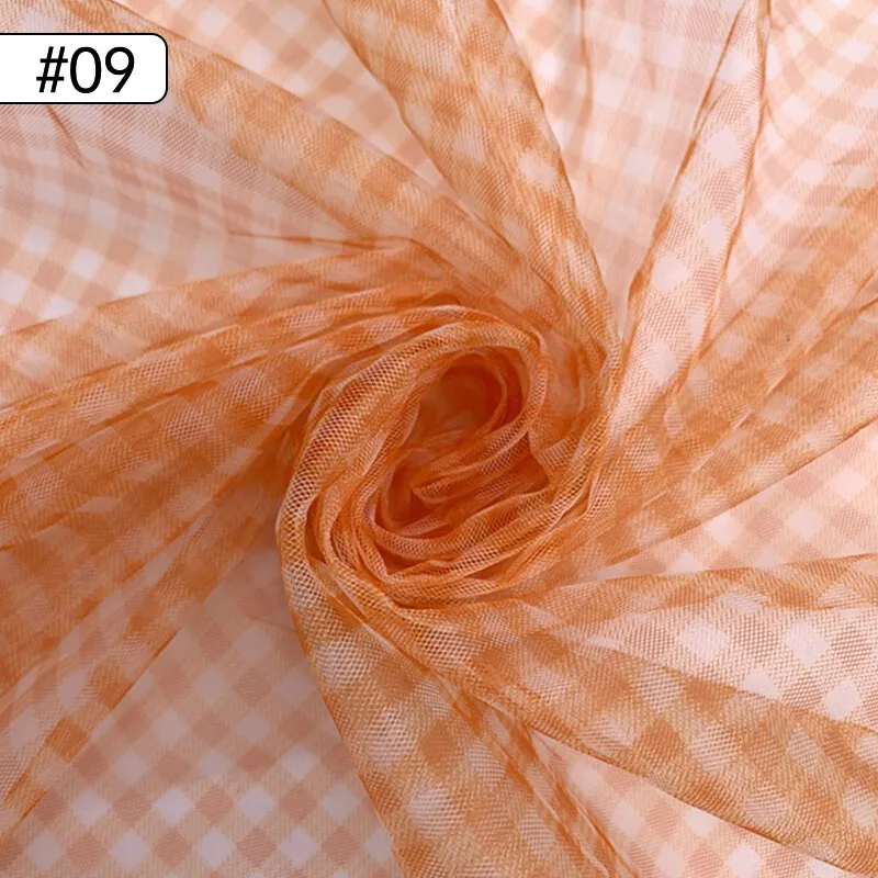 90x150cm Check Mesh Fabric Tra - Sewing Batik Fabric recension och pris