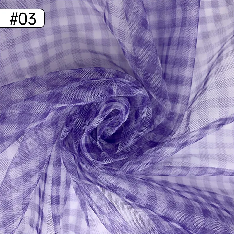 90x150cm Check Mesh Fabric Tra - Sewing Batik Fabric recension och pris