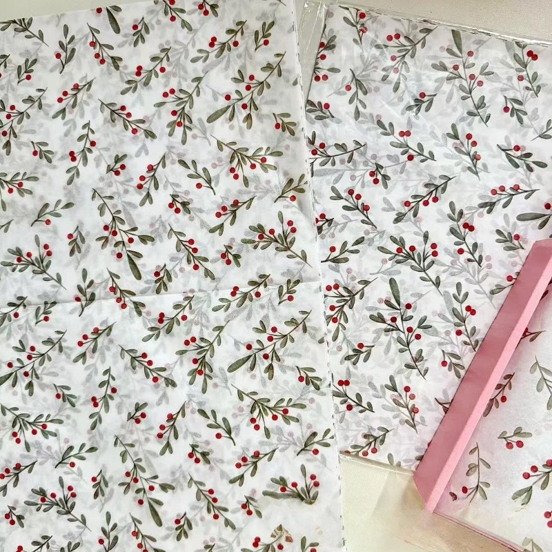 30pcs/10pcs Holly, Berry Thin  - Pattern Tissue Paper recension och pris