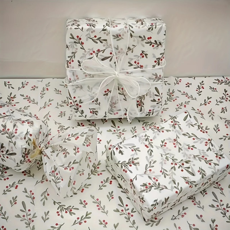 30pcs/10pcs Holly, Berry Thin  - Pattern Tissue Paper recension och pris