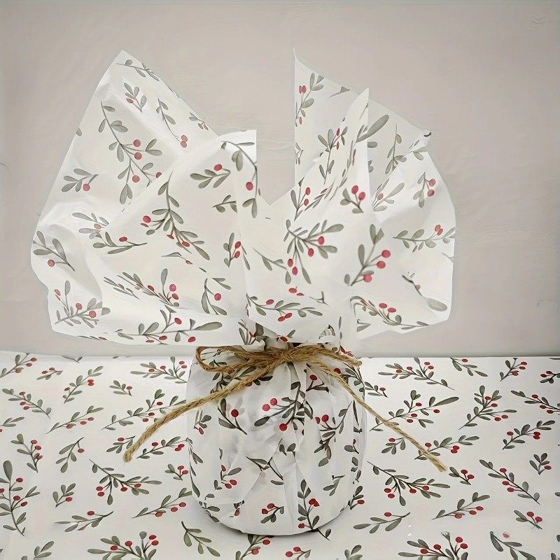 30pcs/10pcs Holly, Berry Thin  - Pattern Tissue Paper recension och pris