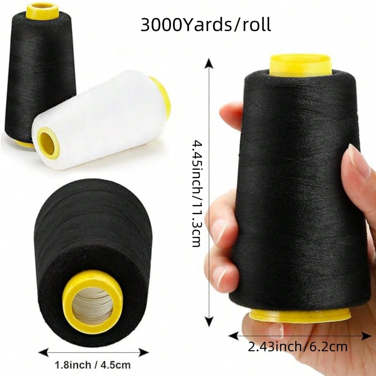 1-6Rolls 3000 Yard Each Serger - Serger Thread Cone recension och pris