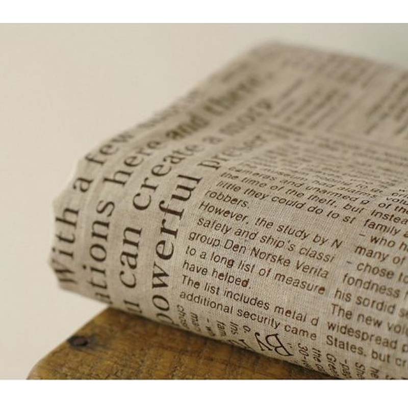 50x150cm Retro Newspaper Lette - Sewing Tweed Fabric recension och pris