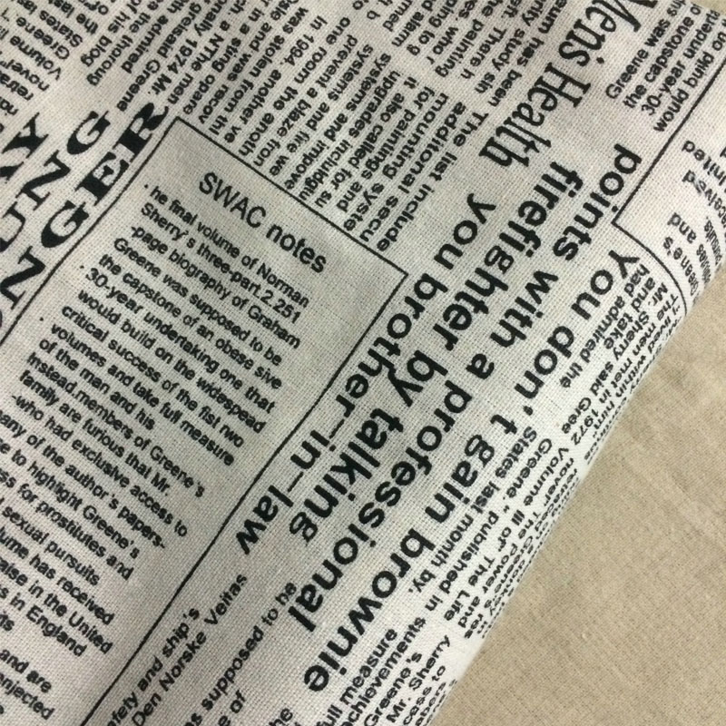 50x150cm Retro Newspaper Lette - Sewing Tweed Fabric recension och pris