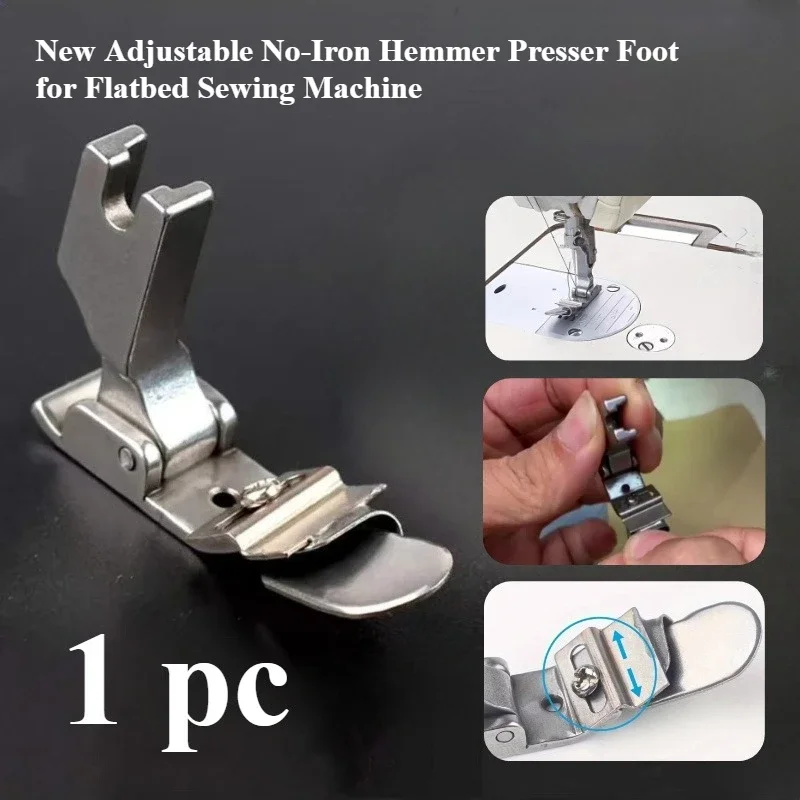Adjustable No-Iron Hemmer Foot - Textile Sewing Machine recension och pris