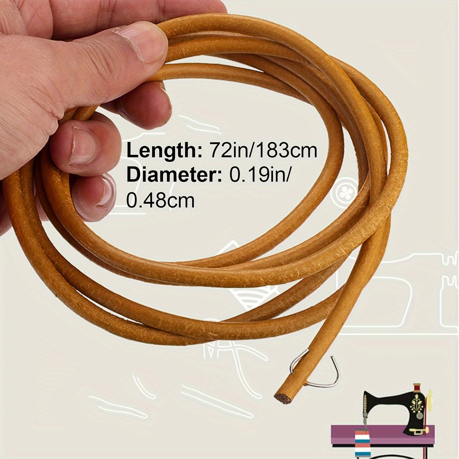 Durable brown cowhide pedal se - Textile Sewing Machine recension och pris