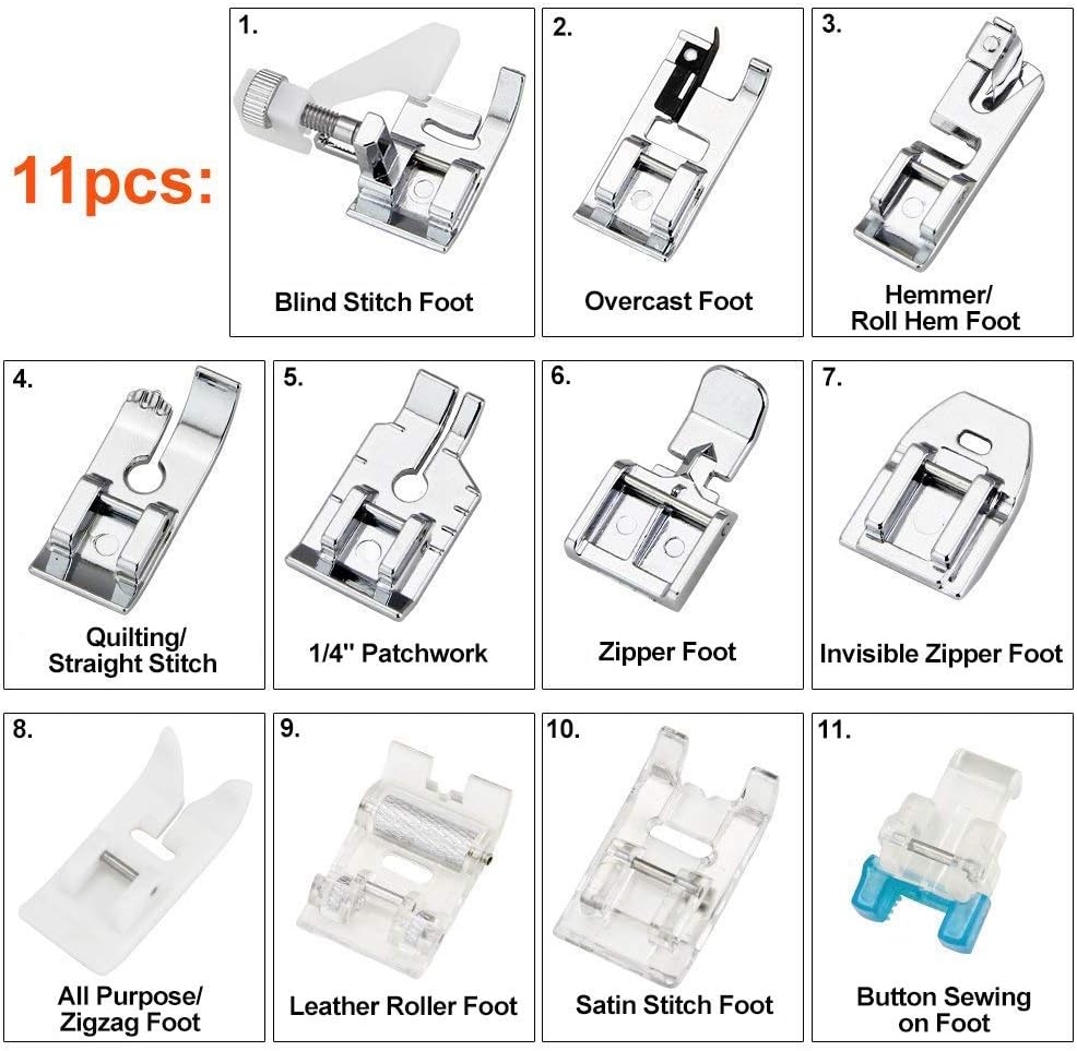 11Pcs Presser Feet Set - Walki - Textile Sewing Machine recension och pris