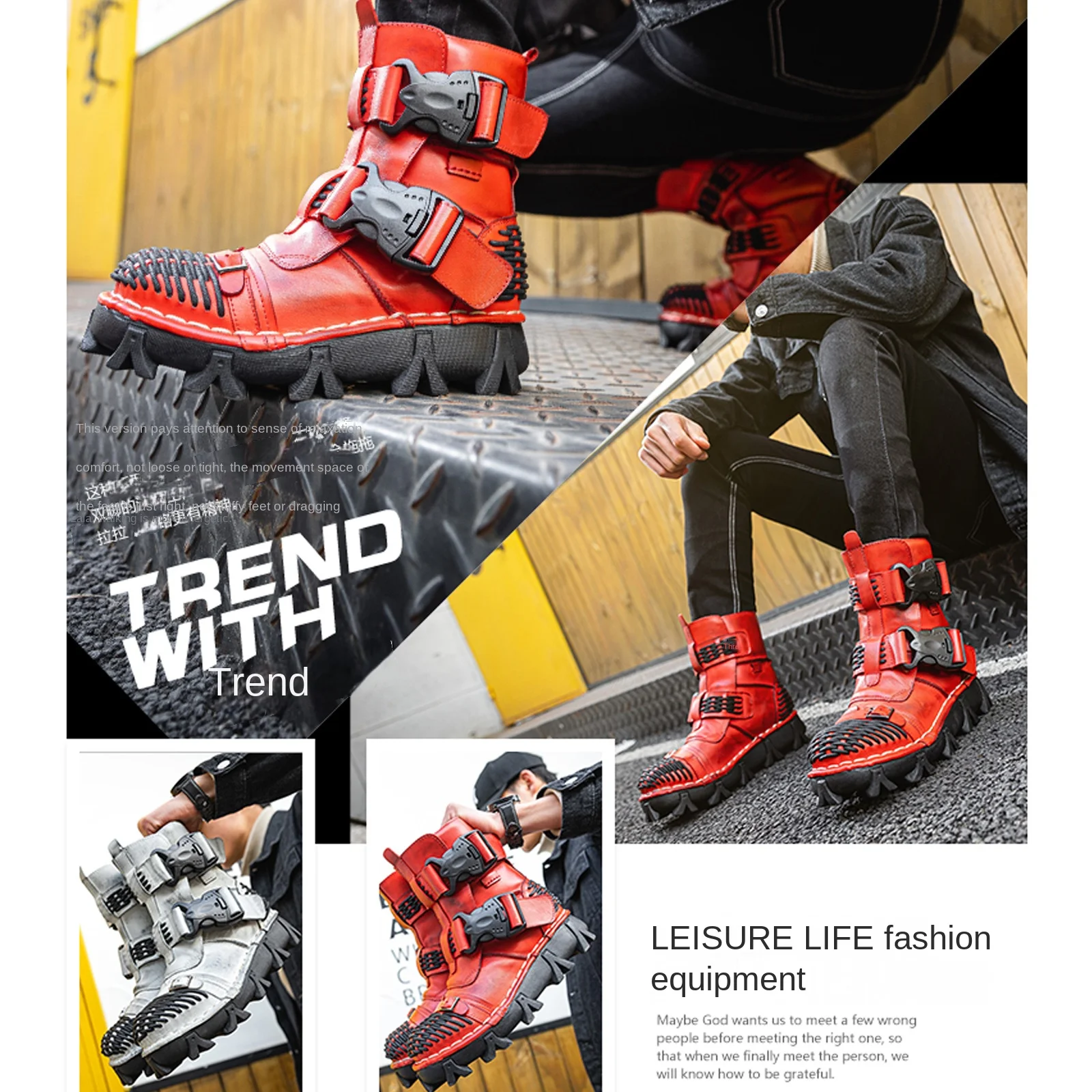 Men's Genuine Leather Motorcyc - Sewing Latex recension och pris